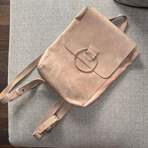 Able Fozi Leather Backpack purse